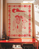 A print with two lesbian cowgirls.