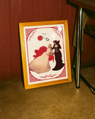 A poster with a lesbian vampire couple.