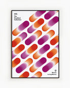 A print with rectangular, gradient shapes in a line, coloured with the lesbian pride flag colours, along the texts '005. The Gradient Collection' and 'Women Love Women'.