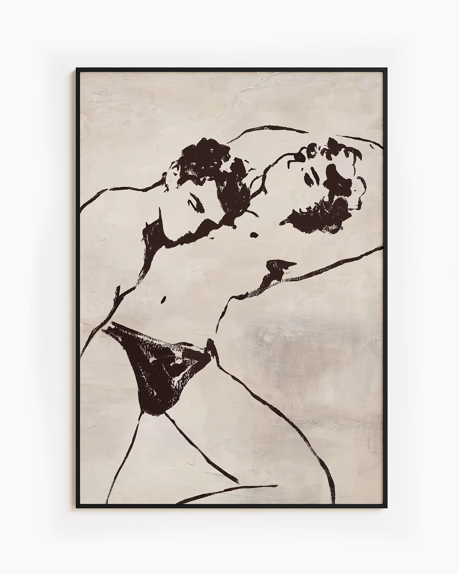 A poster with two gay men in a minimalistic style.