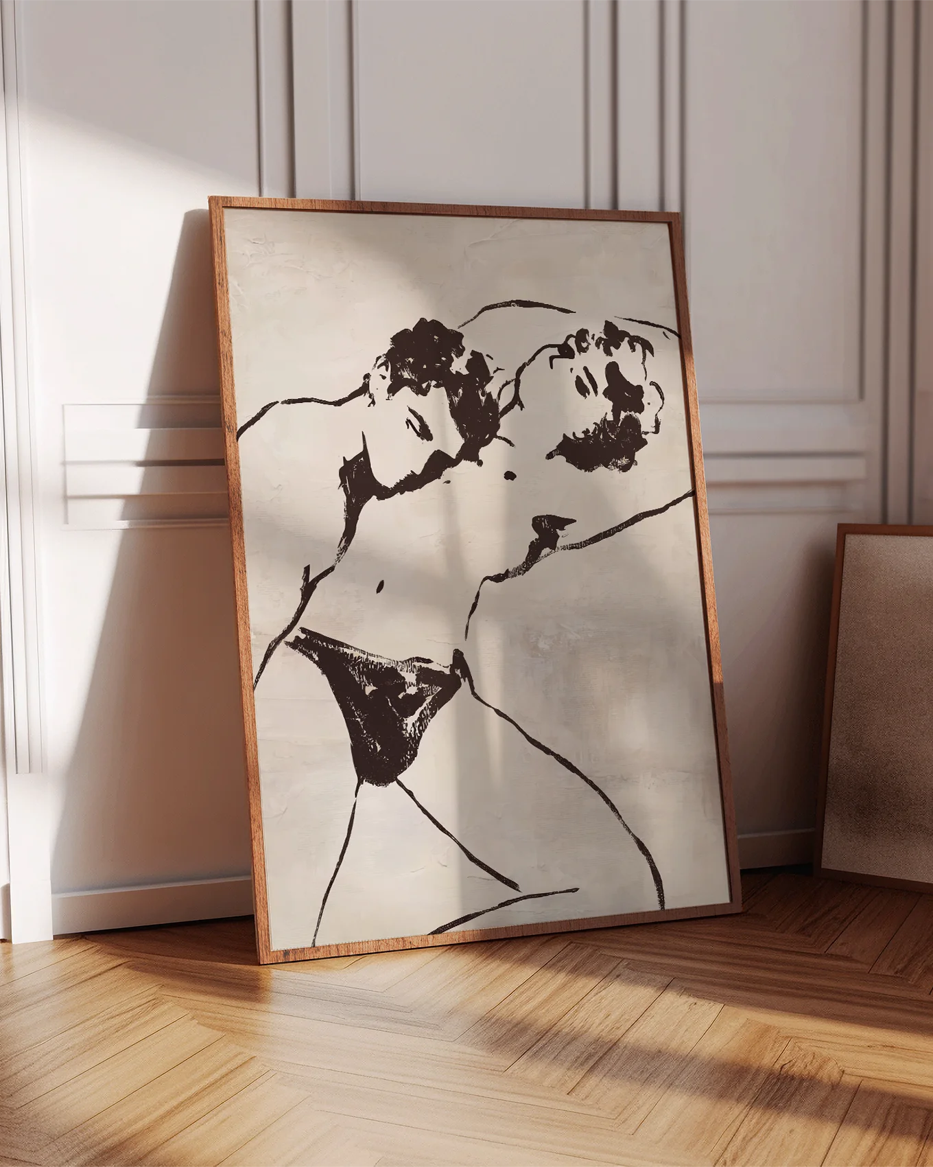 A poster with two gay men in a minimalistic style.