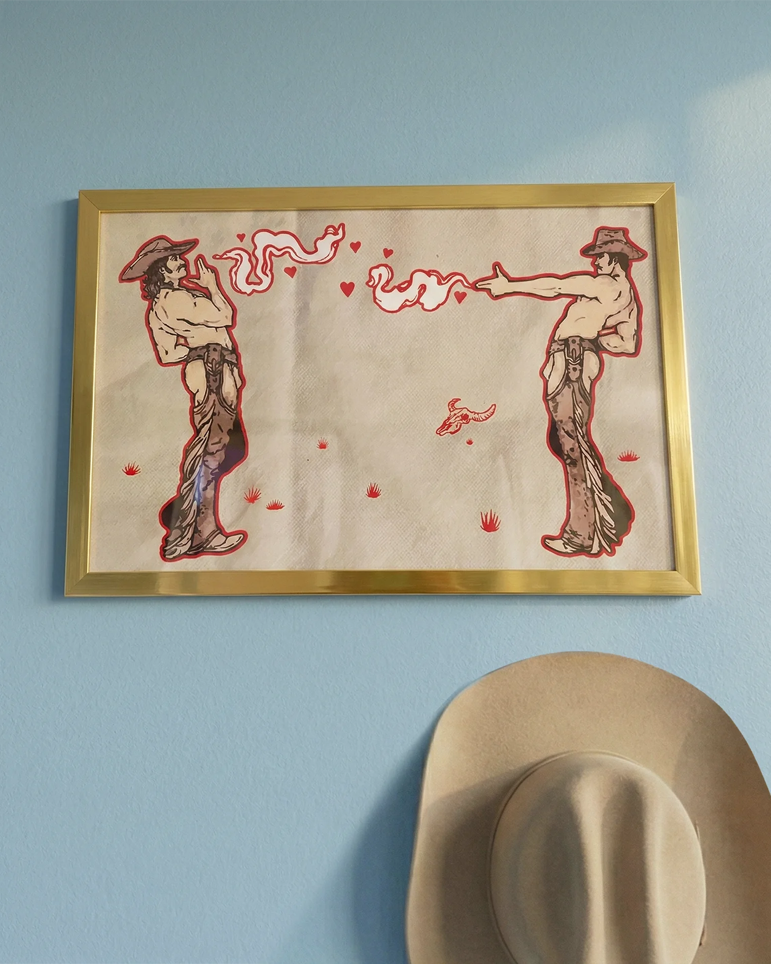 A customer review image of a poster on the wall.