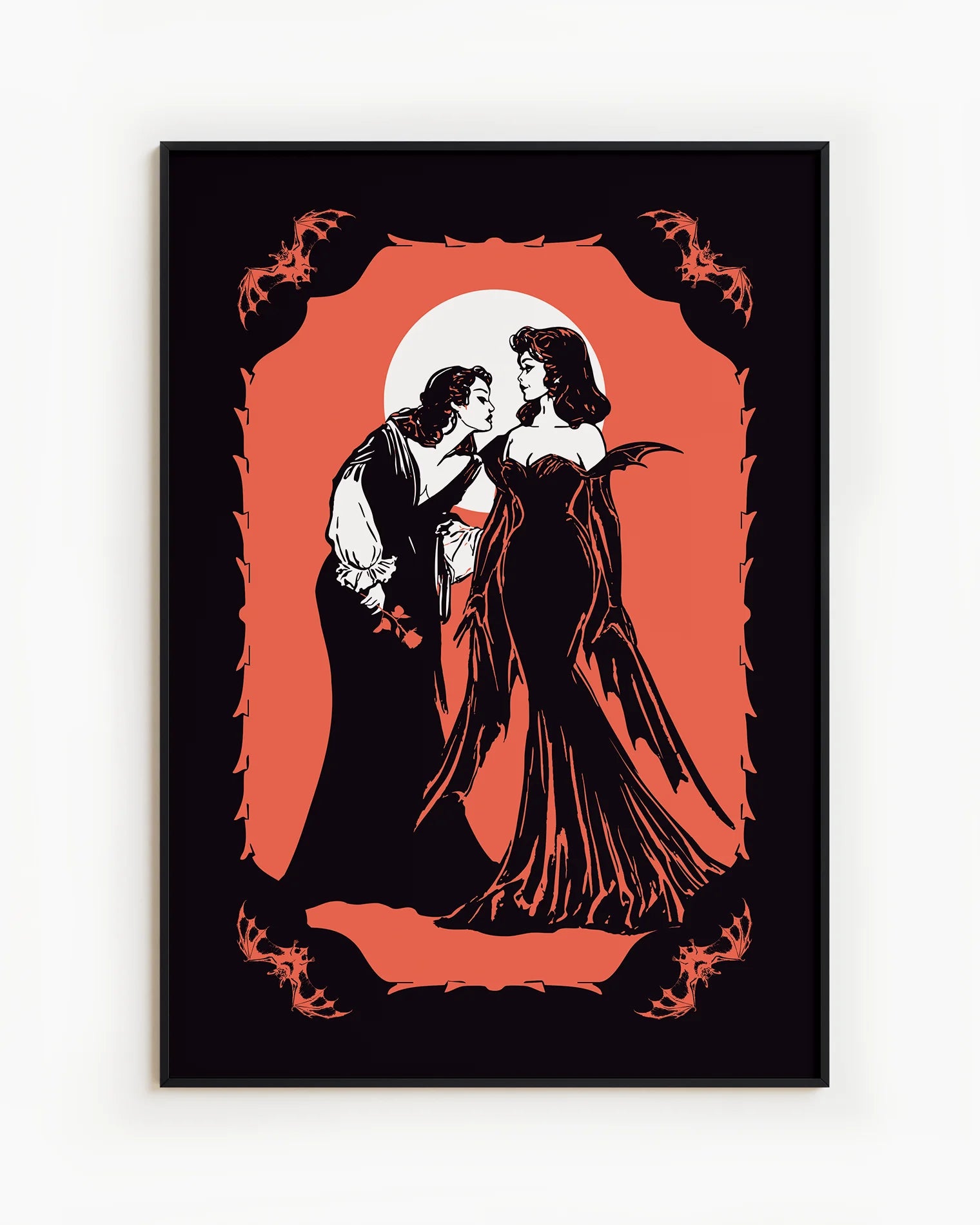 A poster with a lesbian vampire couple.