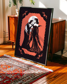 A poster with a lesbian vampire couple.