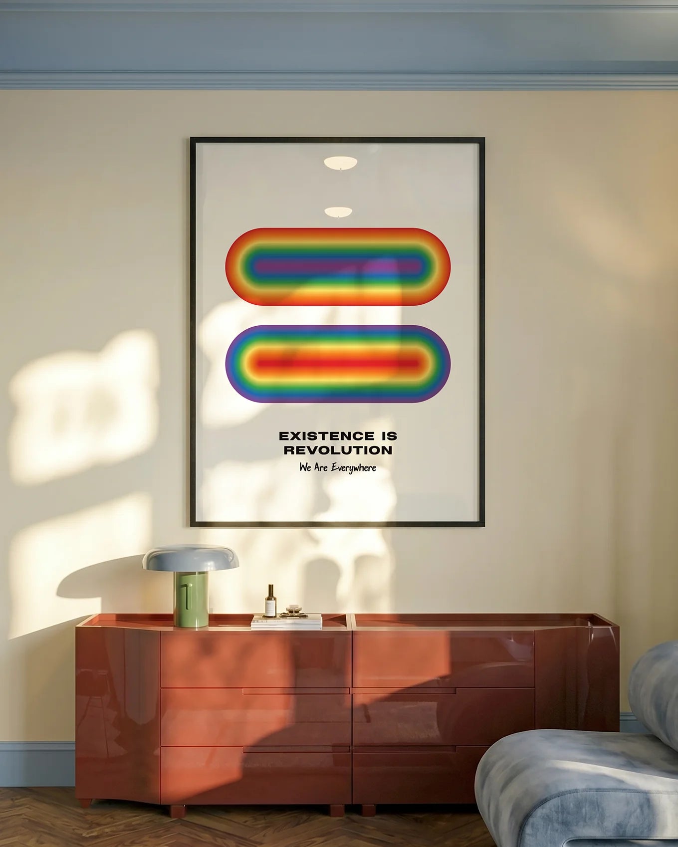 A gay pride poster.