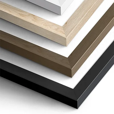 Image of colored wooden pine frames.