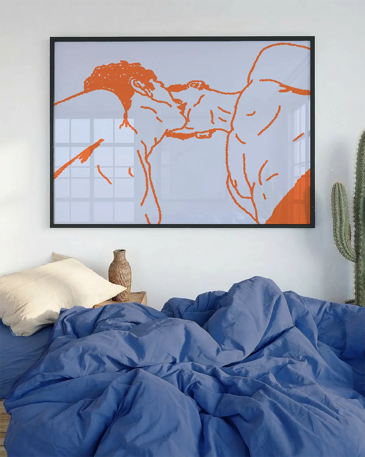 A poster of two gay men kissing