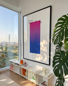 A poster with a gradient bisexual pride flag and the text: 'Proud to be me'.