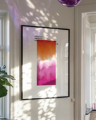 A poster with a gradient lesbian pride flag and the text: 'Proud to be me'.