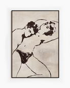 A poster with two gay men in a minimalistic style.