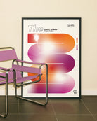 A poster of the lesbian sunset pride flag.