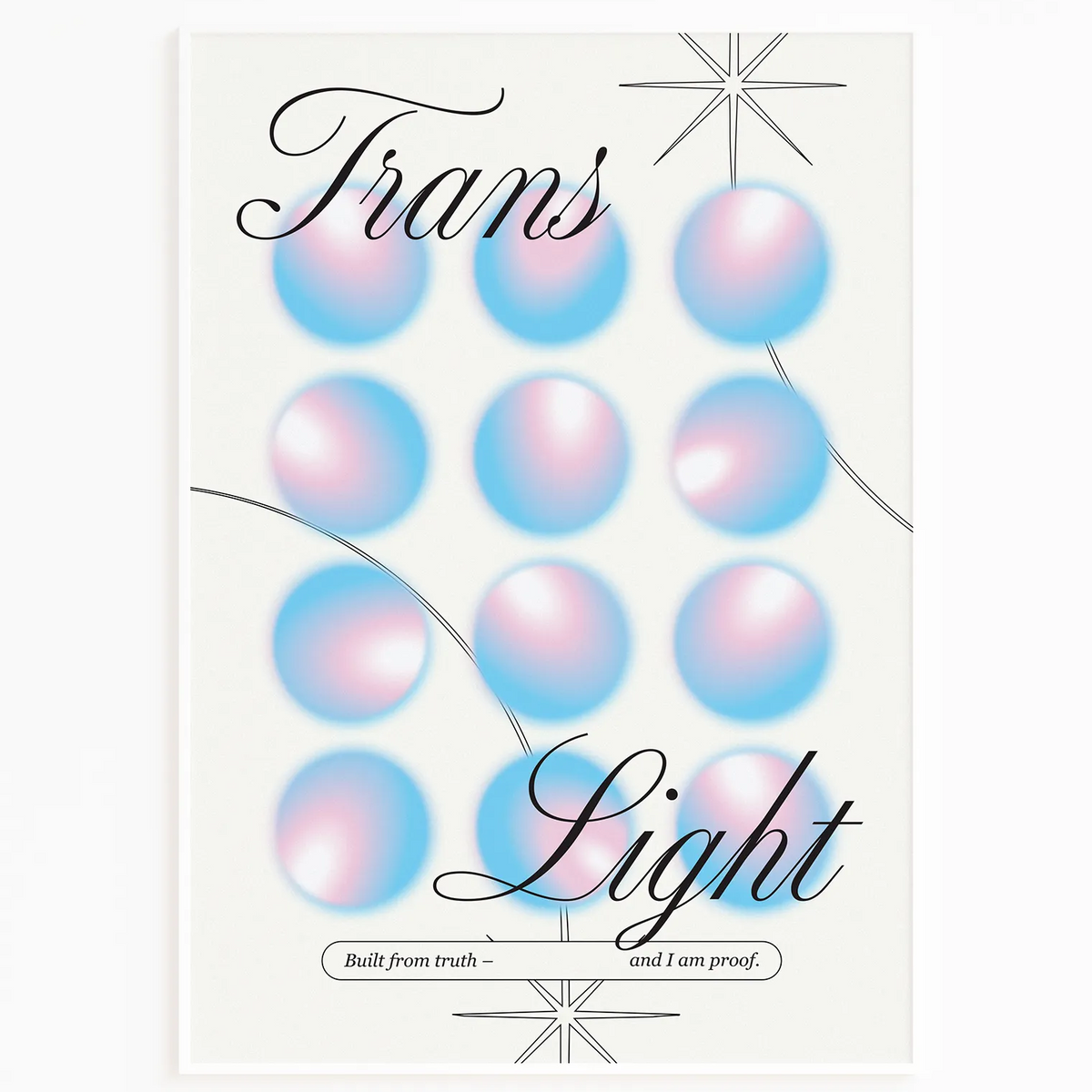 Trans Light Gradient Print | LGBTQIA+ Wall Art | QueerWall.com