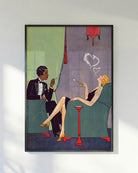 A poster with two sapphic ladies in the 30's smoking cigarettes.