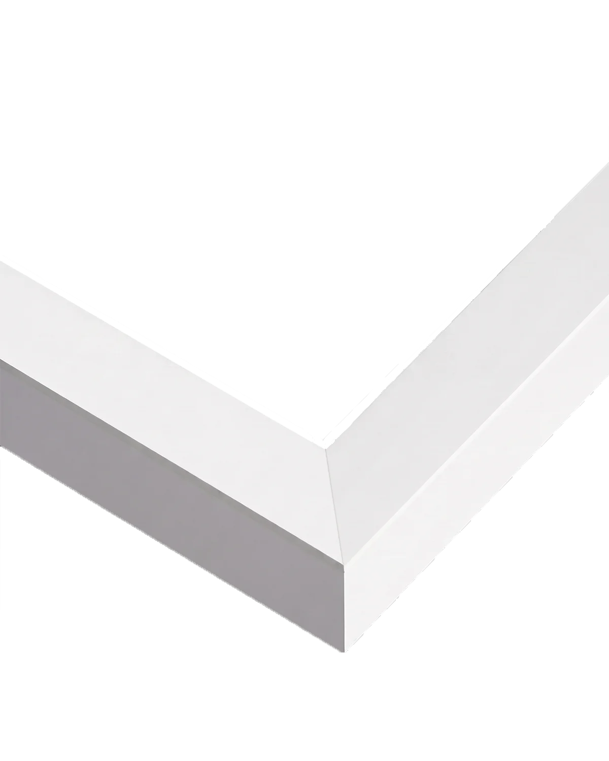 A picture of a white wooden frame.